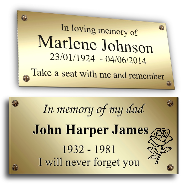 Bench Memorial Plaques Bench Memorial Plaques