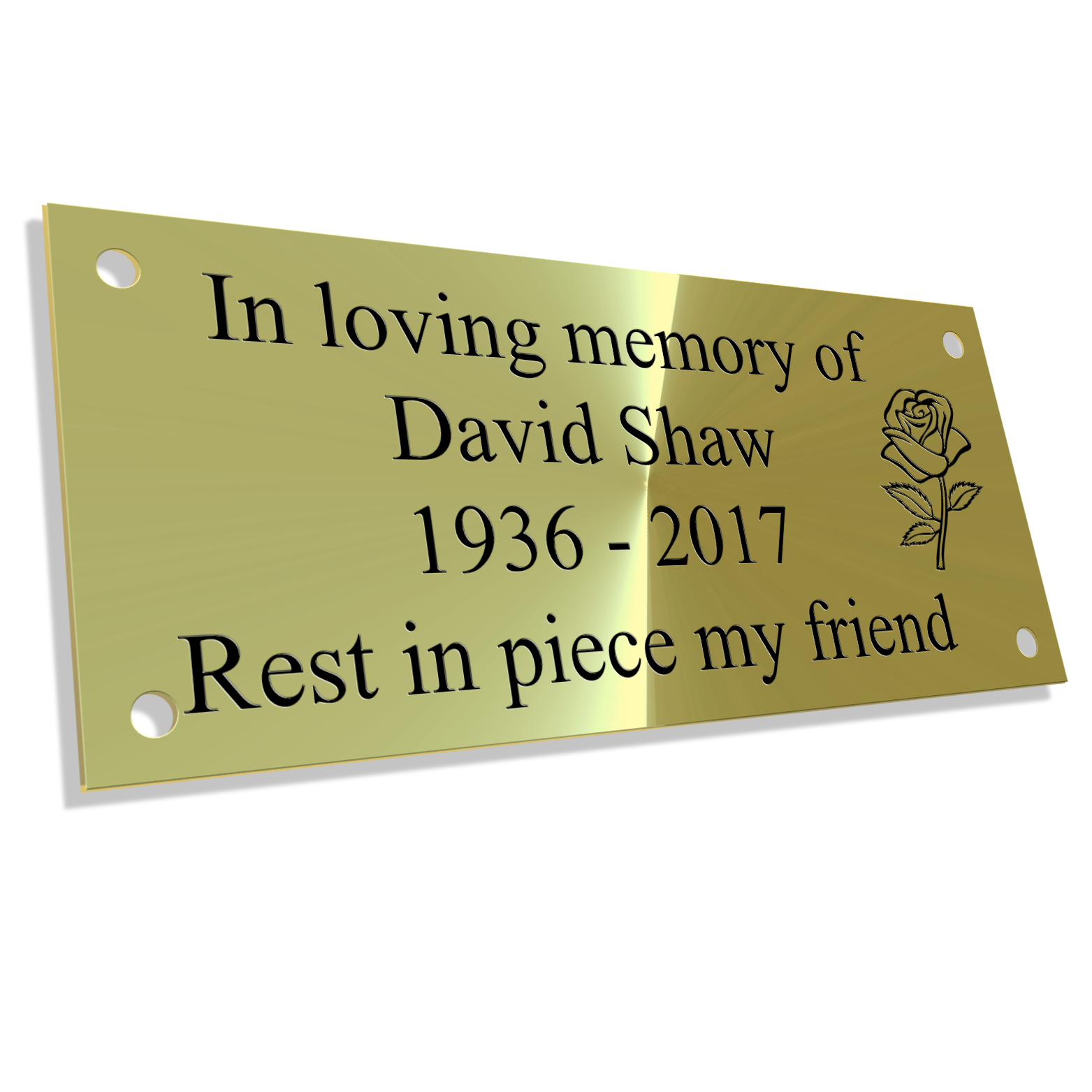 Memorial Plaques, Brass Plaques, Engraved Plaques, Name Plaques