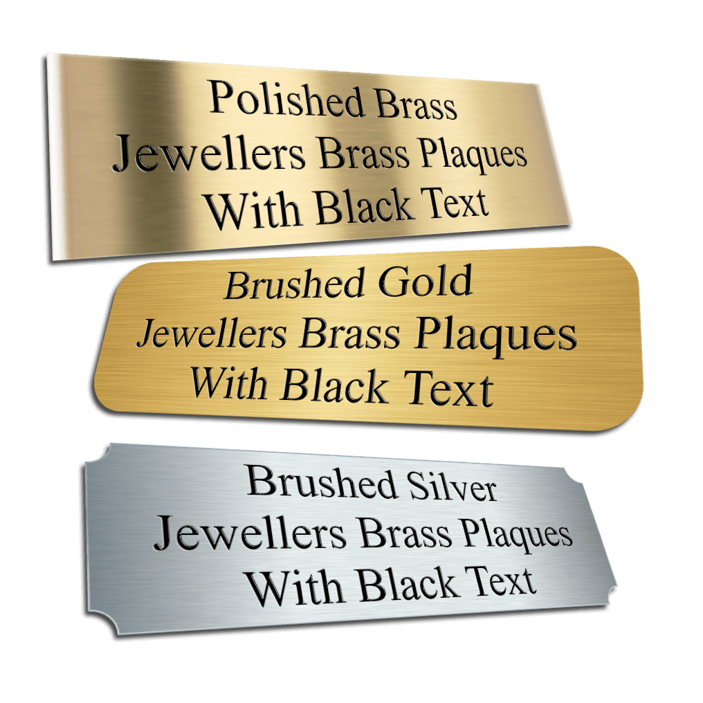 Jewellers Brass Plaques